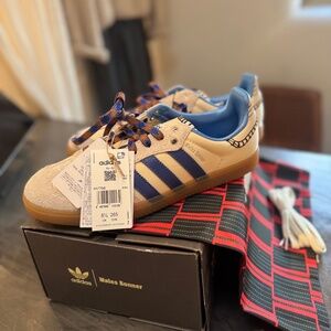 Adidas Wales Bonner Samba Nylon Wonder Clay Royal Blue Men's Sneakers